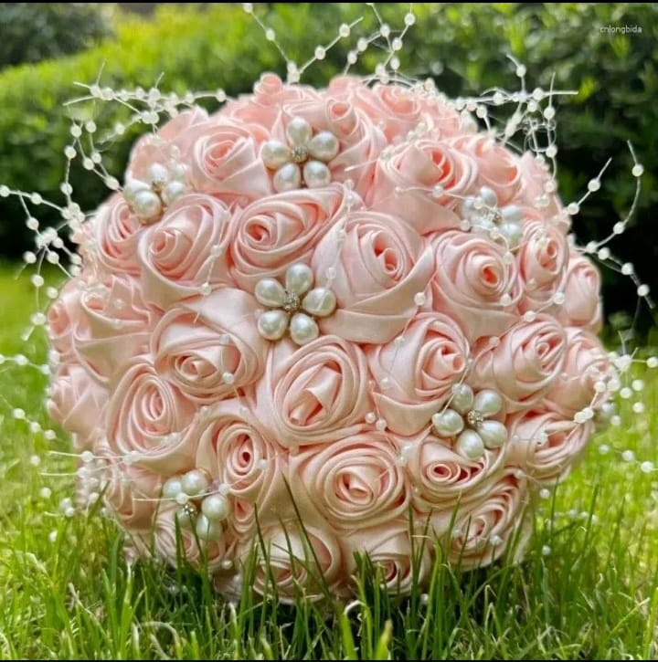 Baby pink bridal bouquet
