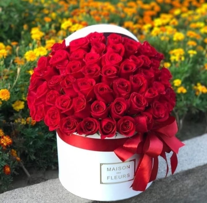 Red roses box